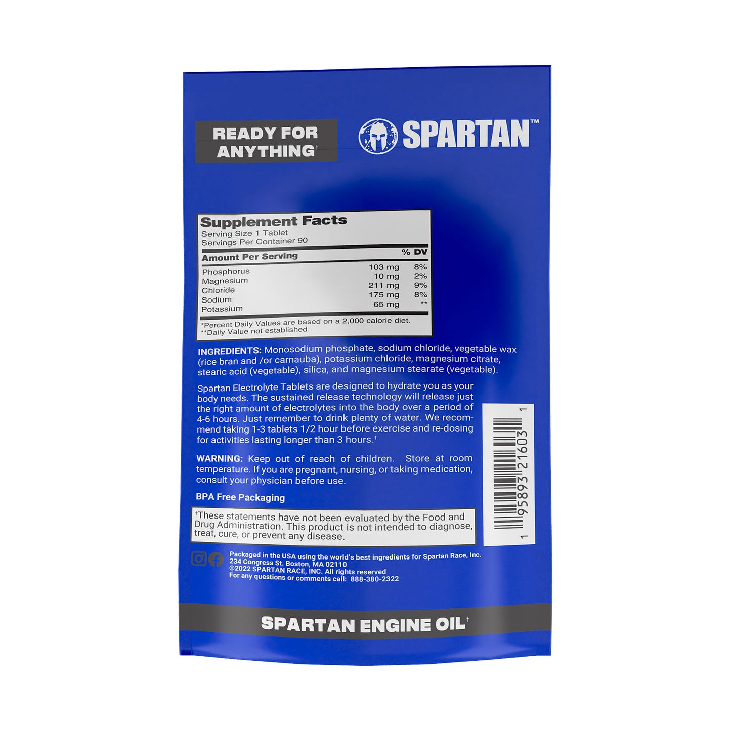 Spartan Hydration Tablets - 90-Serving Pouch